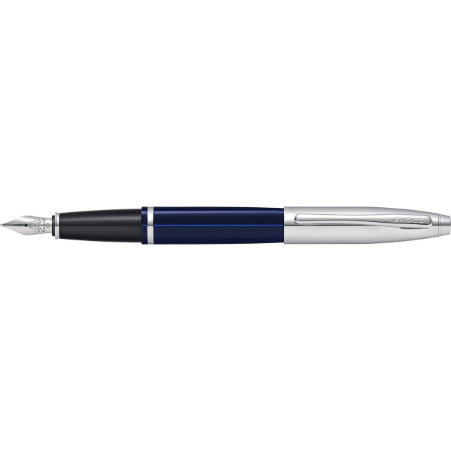 CROSS Calais Blue Lacquer Fountain Pen, Medium Nib