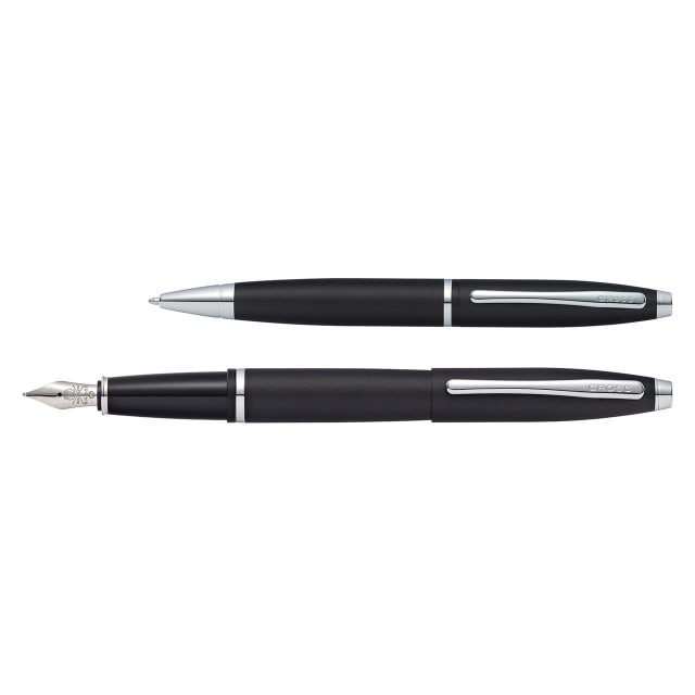 CROSS Calais Matt Black Ballpoint & Fountain Pen Gift Set