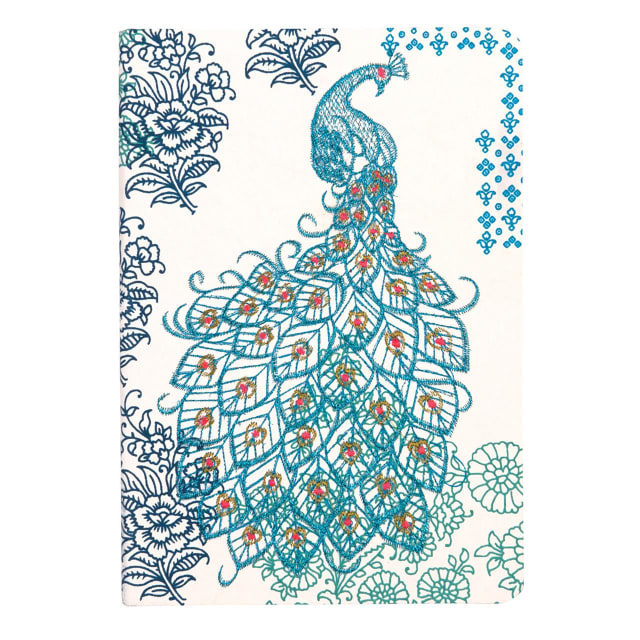 GALISON HMade Jrnl LG Embd Embroidered Peacock