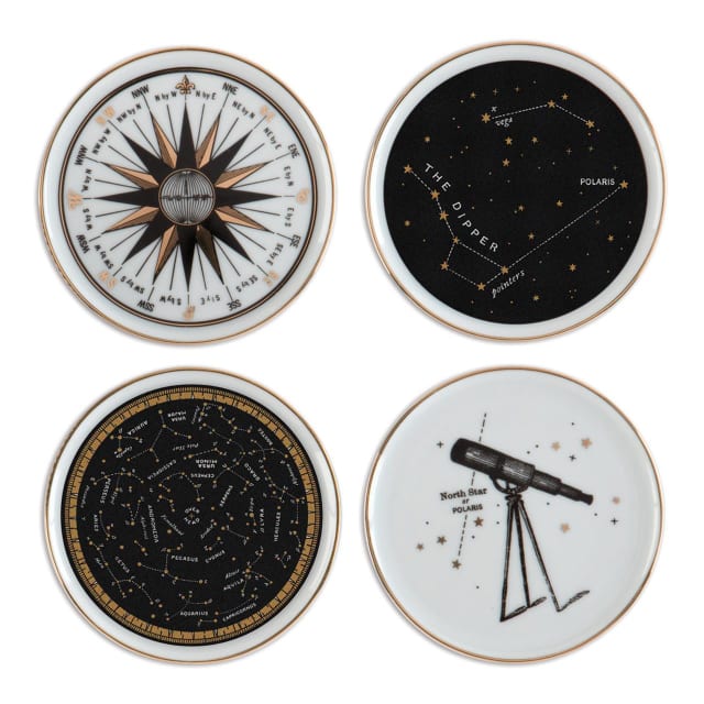 GALISON Alice Scott 4pc Porcelain Coaster Set