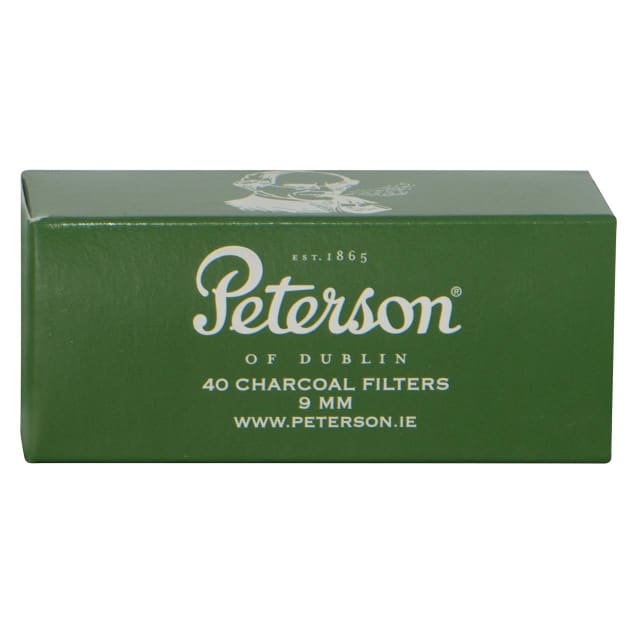 PETERSON CHARCOAL PIPE FILTERS 40pk 9MM
