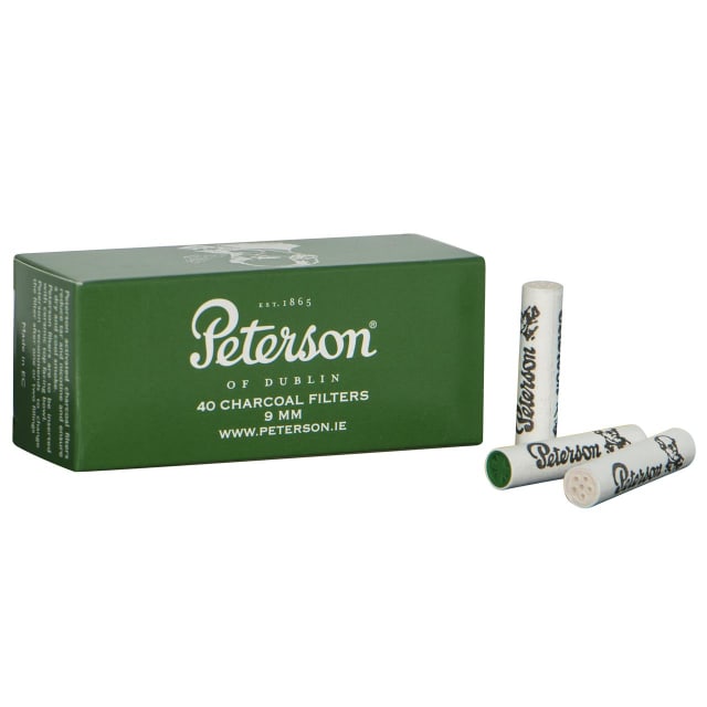 PETERSON CHARCOAL PIPE FILTERS 40pk 9MM