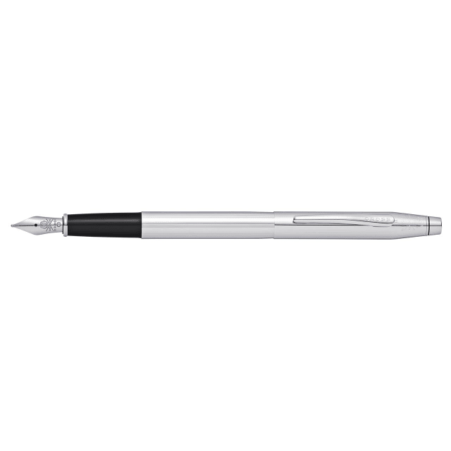CROSS Classic Century Lustrous Chrome Fountain Pen, Medium Nib