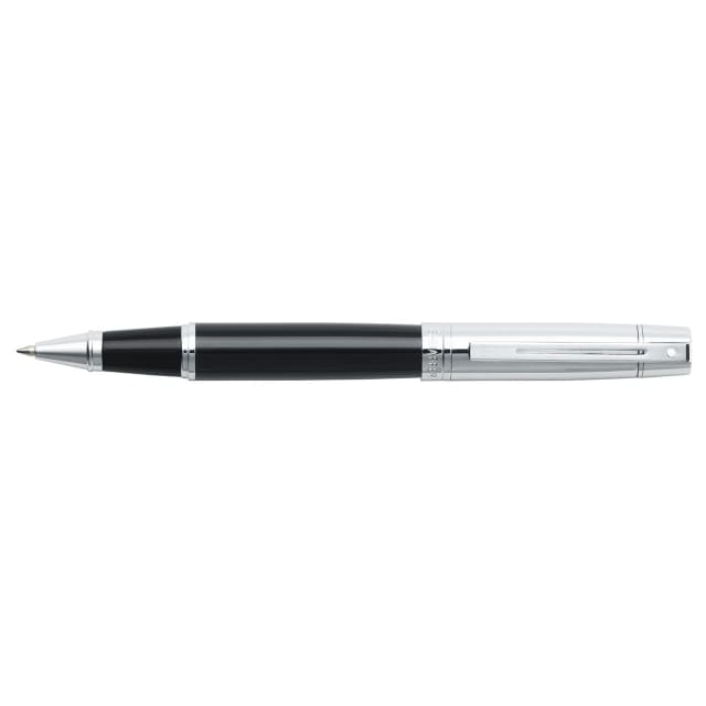 Sheaffer® 300 9314 Glossy Black Rollerball pen with Chrome Cap and Chrome trim