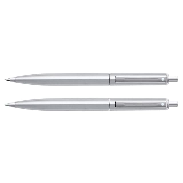 SHEAFFER Sentinel Brushed Chrome Ballpoint Pen + Pencil Set