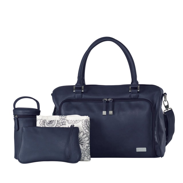 ISOKI DOUBLE ZIP SATCHEL ESPERANCE NAVY