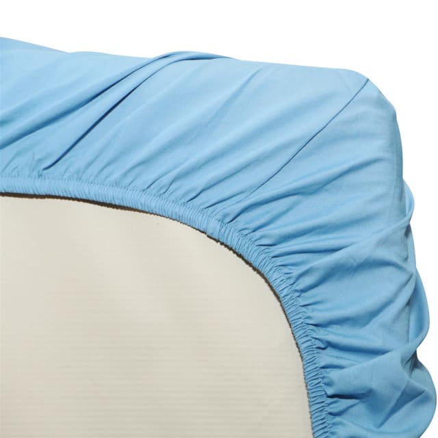 SILLY BILLYZ COT SHEET FITTED DUSTY BLUE POLYCOTTON