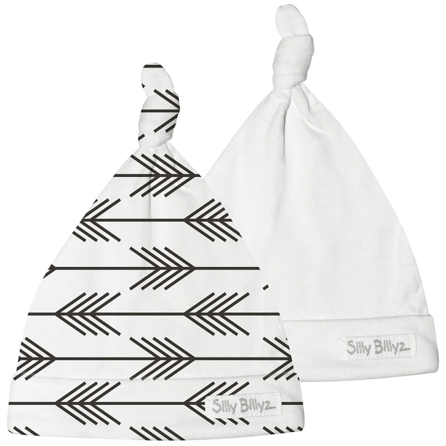 SILLY BILLYZ GUMNUT BABYHAT 2PK ARROWS