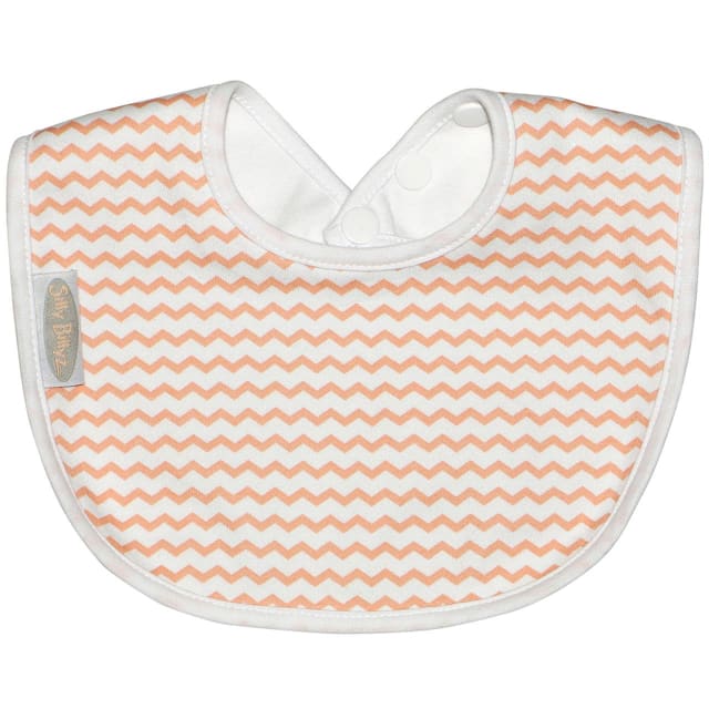 SILLY BILLYZ JERSEY BIBLET PEACH CHEVRON