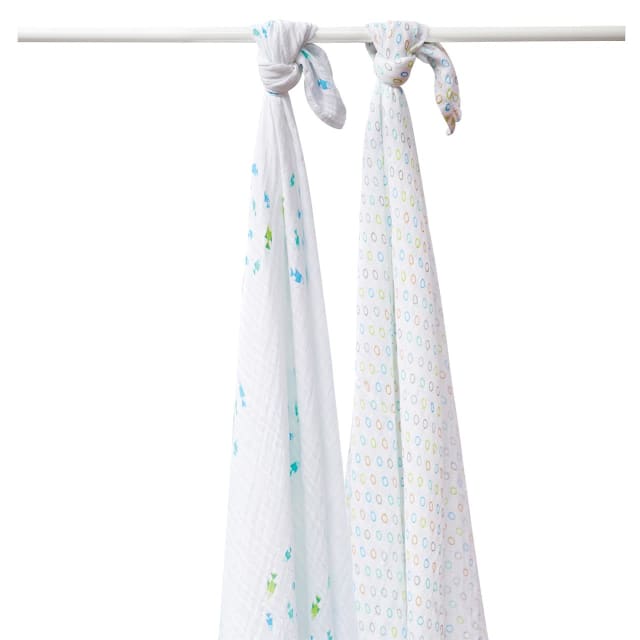 SILLY BILLYZ MUSLIN SWADDLE WRAP 2PK SET GALAPAGOS