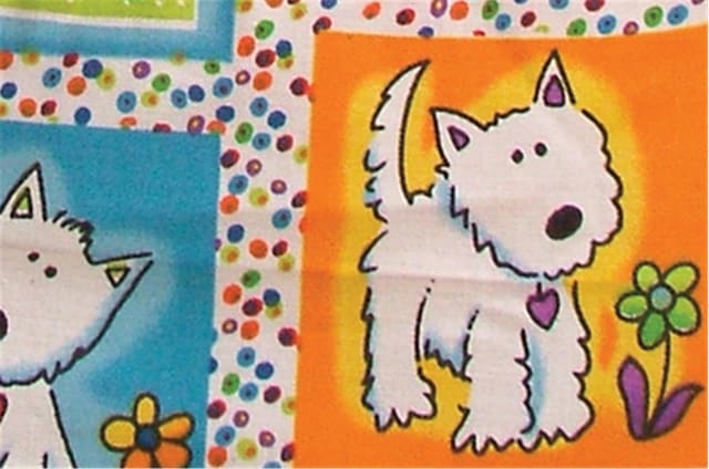 SILLY BILLYZ TABLECLOTH 120CM DOG ROUND