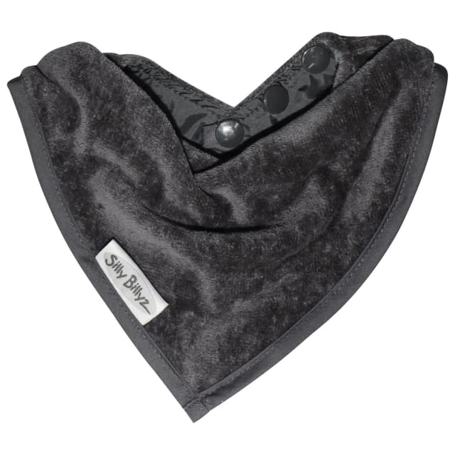 SILLY BILLYZ TOWEL BANDANA BIB GREY