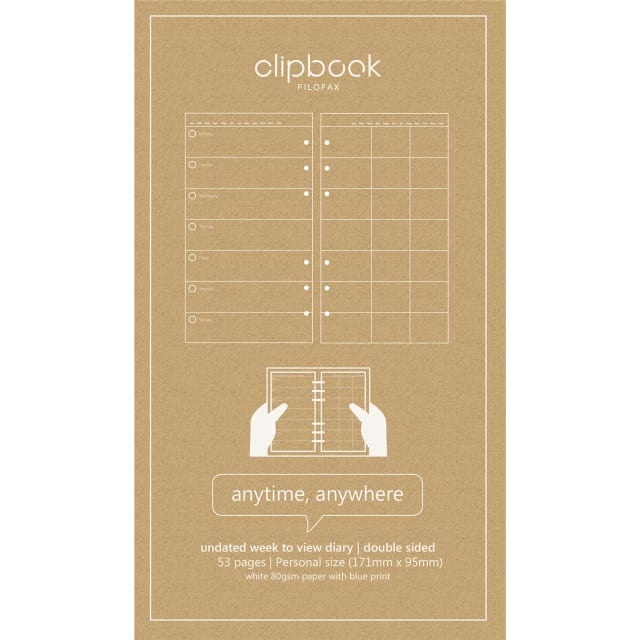 FILOFAX PER CLIPBOOK UNDATED WTV DIARY