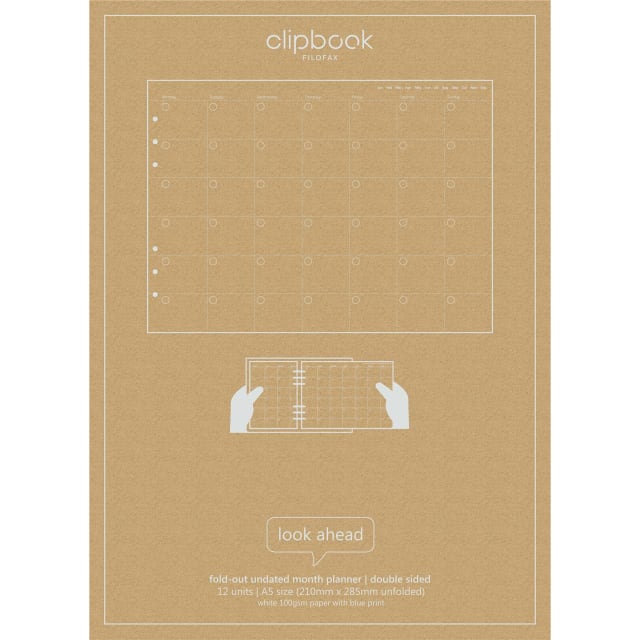 FILOFAX A5 Clipbook Refill Month Planner