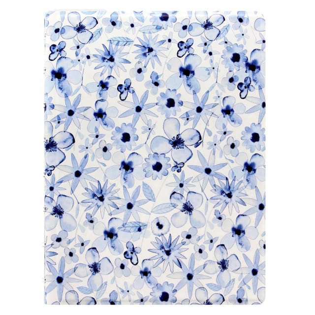FILOFAX A5 Patterns Notebook Indigo Floral