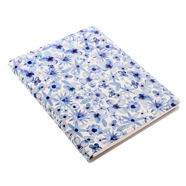 FILOFAX A5 Patterns Notebook Indigo Floral