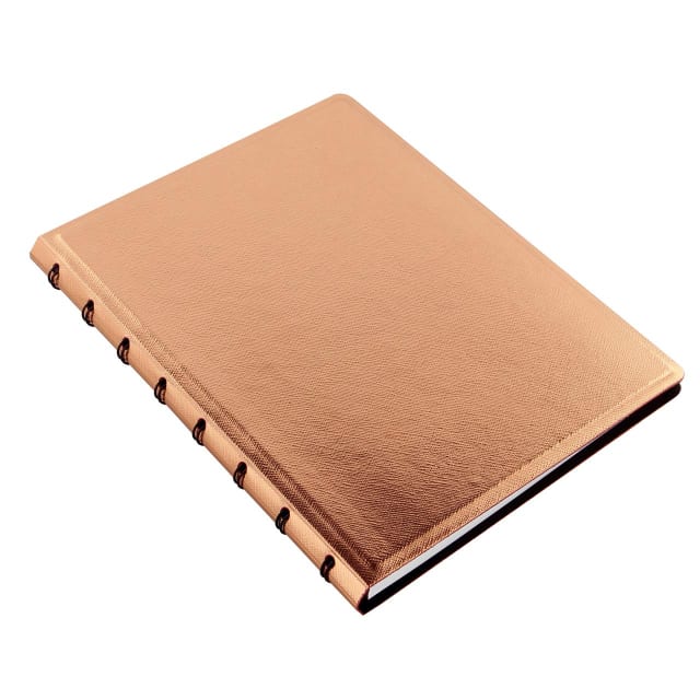FILOFAX A5 SAFFIANO NOTEBOOK MTLC ROSE GOLD