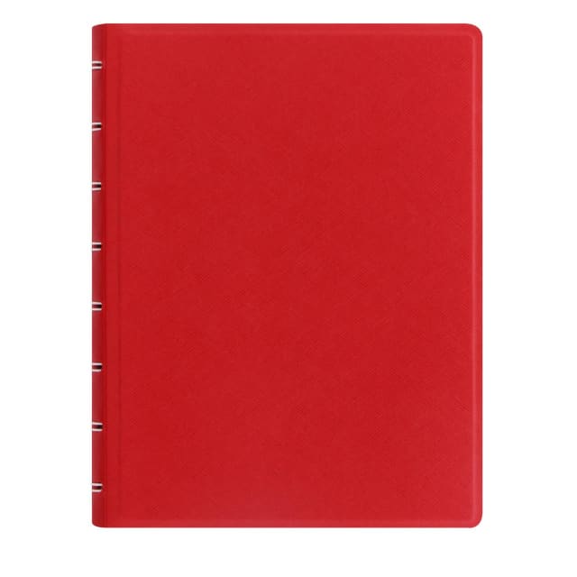 FILOFAX A5 SAFFIANO NOTEBOOK POPPY RED