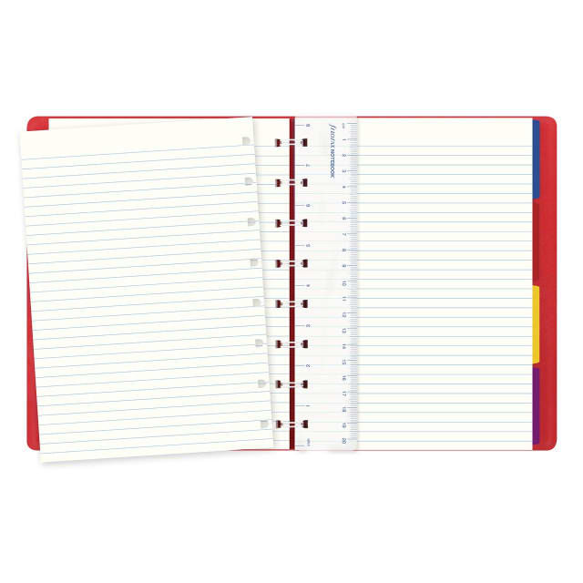 FILOFAX A5 SAFFIANO NOTEBOOK POPPY RED