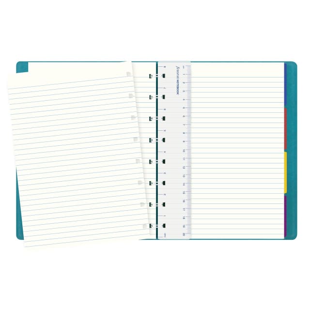FILOFAX A5 SAFFIANO NOTEBOOK AQUAMARINE