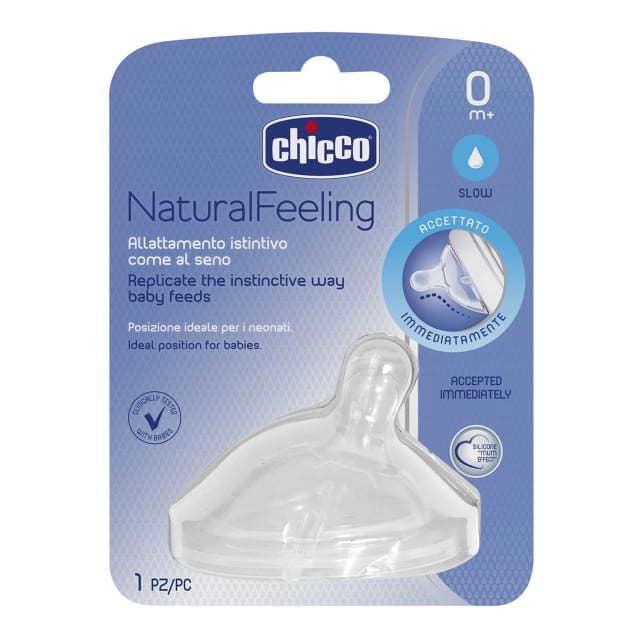 CHICCO Teat: NaturalFeeling - 0m+ Reg Flow 1pk