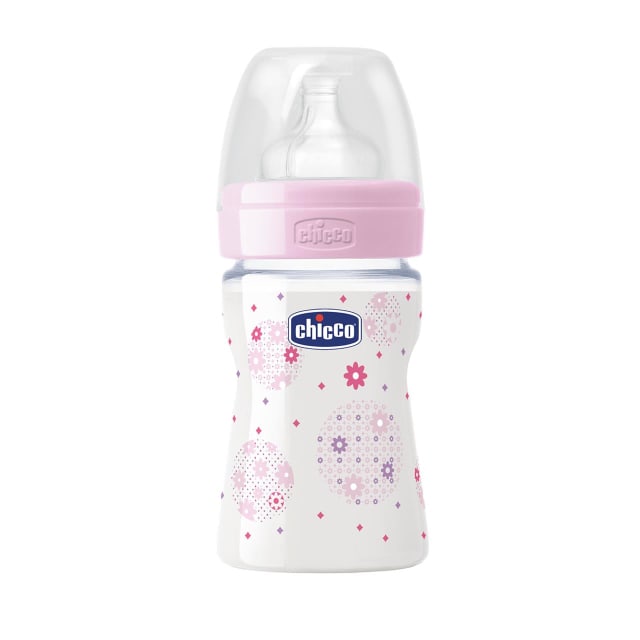 CHICCO BOTTLE: WELL-BEING SIL 0M+ 150ML GIRL