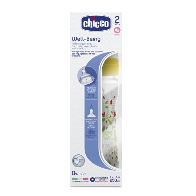 CHICCO BOTTLE: WELL-BEING SIL 2M+ 250ML UNISEX