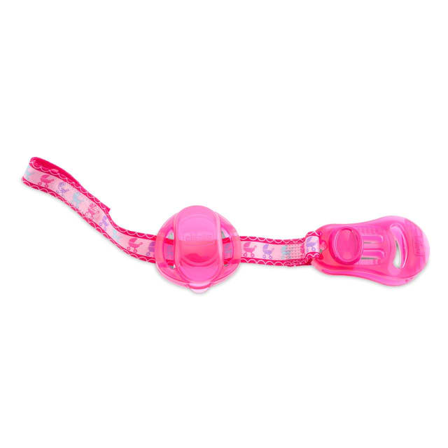 CHICCO Soother Clip + Cover - Pink
