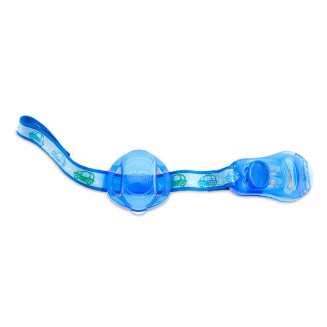 CHICCO Soother Clip + Cover - Blue