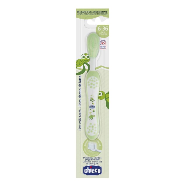 CHICCO Oral Care: Toothbrush 6-36m Green