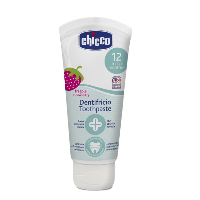 CHICCO ToothPaste: Strawberry 50ml 12m+ Flr Fre