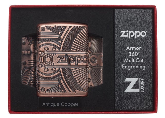 ZIPPO 29523 ZIPPO GEARS ARMOR ANT. COPPER