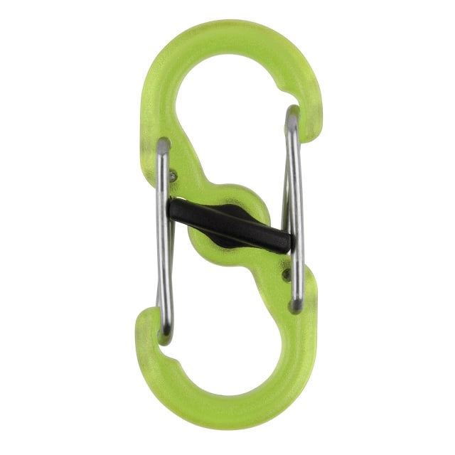 NITE IZE S-Biner MicroLock Polycarbonate 2PK Lime