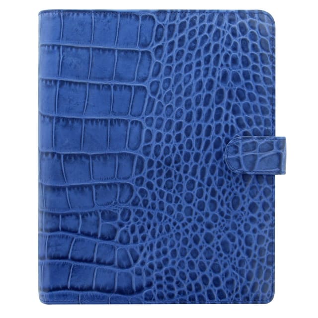 FILOFAX A5 CLASSIC CROC ORGANISER INDIGO