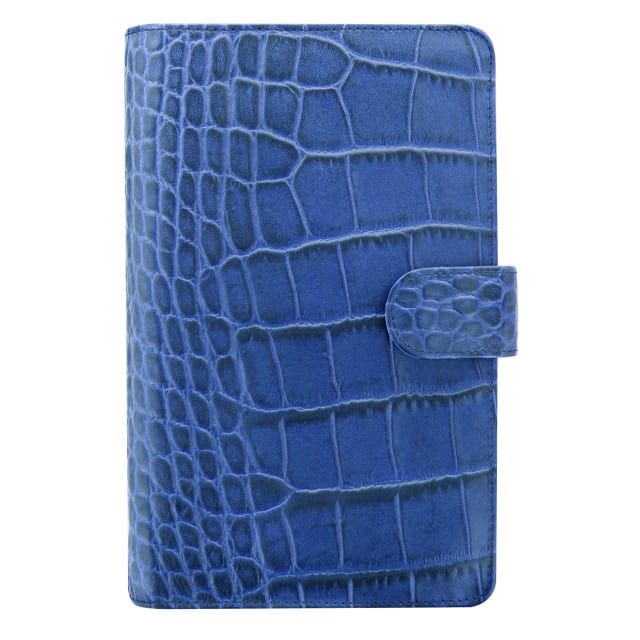 FILOFAX PER COM CLASSIC CROC ORGANISER INDIGO