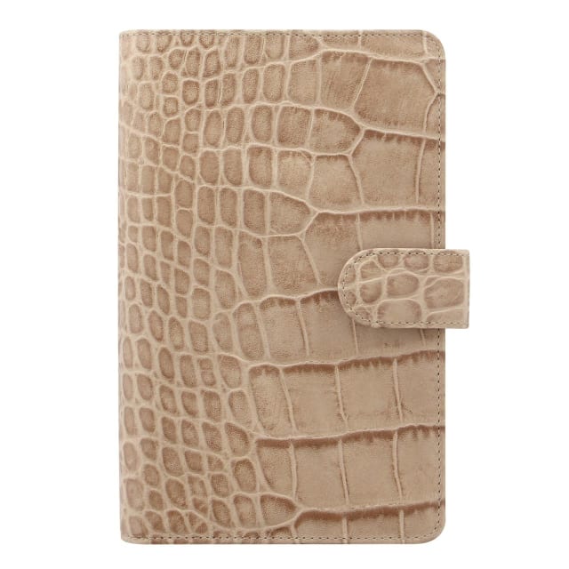 FILOFAX PER COM CLASSIC CROC ORGANISER FAWN