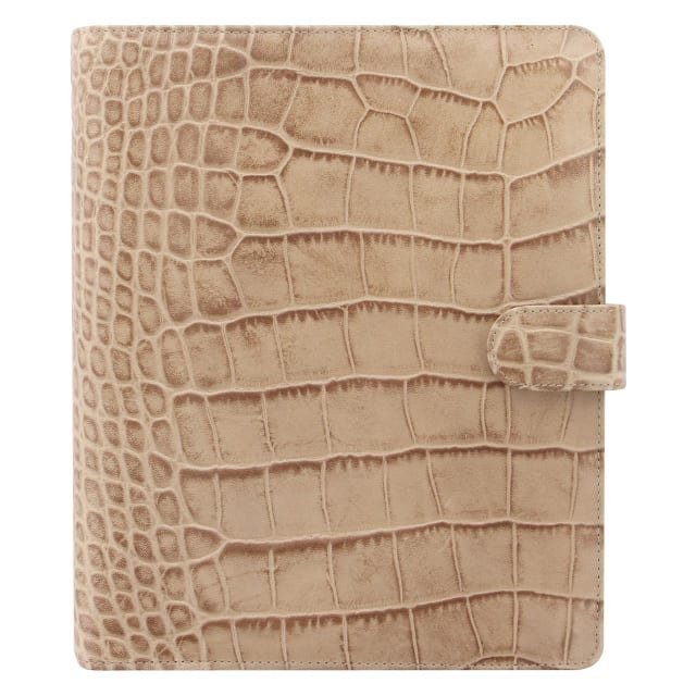 FILOFAX A5 CLASSIC CROC ORGANISER FAWN