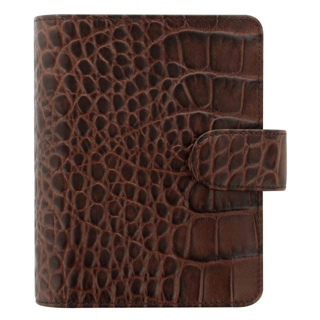 FILOFAX PKT CLASSIC CROC ORGANISER CHESTNUT