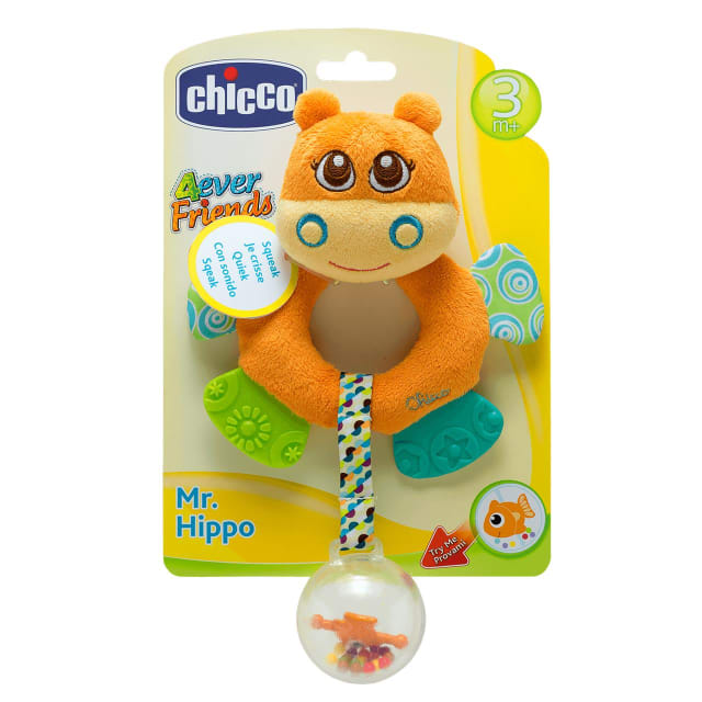 CHICCO Mr Hippo Textile Rattle