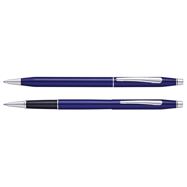 CROSS Classic Century Blue Lacquer Ballpoint & Rollerball Pen Set