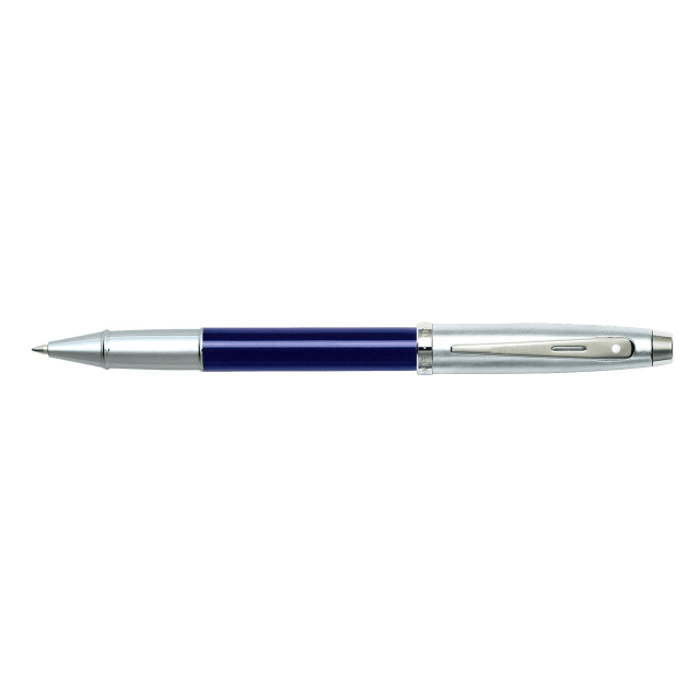 SHEAFFER 100 Blue Lacquer/Chrome Rollerball Pen Glossy