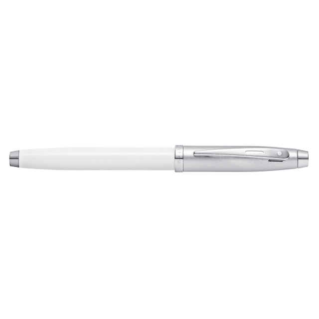 Sheaffer® 100 White Lacquer/Chrome Medium Nib Fountain Pen HS