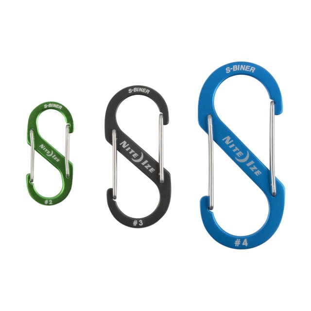 NITE IZE S-Biner庐 Dual Carabiner Aluminum - 3 Pac