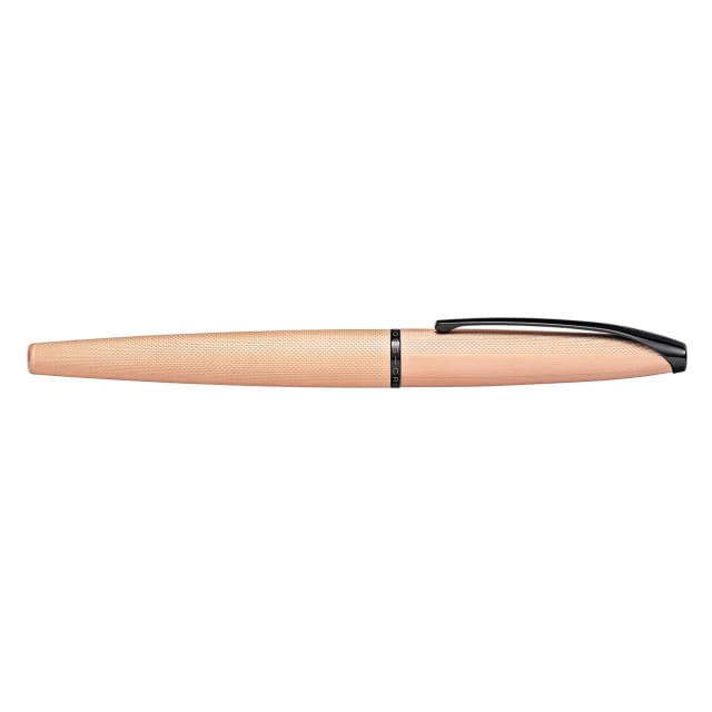 CROSS ATX Brushed Rose Gold Etched Diamond Fountain Pen, Medium Nib