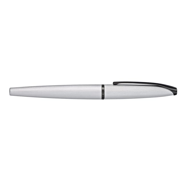 CROSS ATX Brushed Chrome Etched Diamond Fountain Pen, Medium Nib