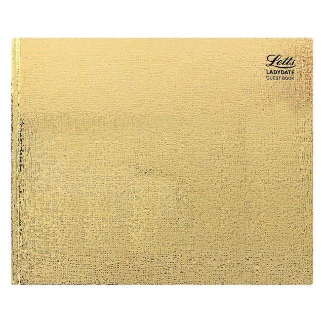 LETTS Ladydate Quarto Guest Book L/Sc Gld