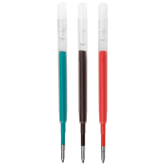 FILOFAX CLIPBOOK ERASABLE BP REFILL ASSTD 3PK