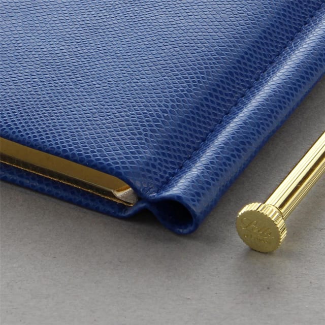 LETTS Legacy Slim Pkt N/Book w/ Gld pen Blue