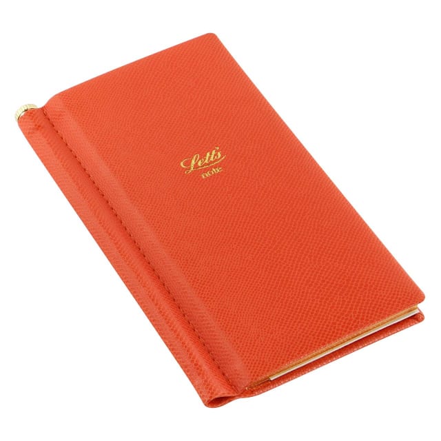 LETTS Legacy Slim Pkt N/Book w/ Gld pen Orng