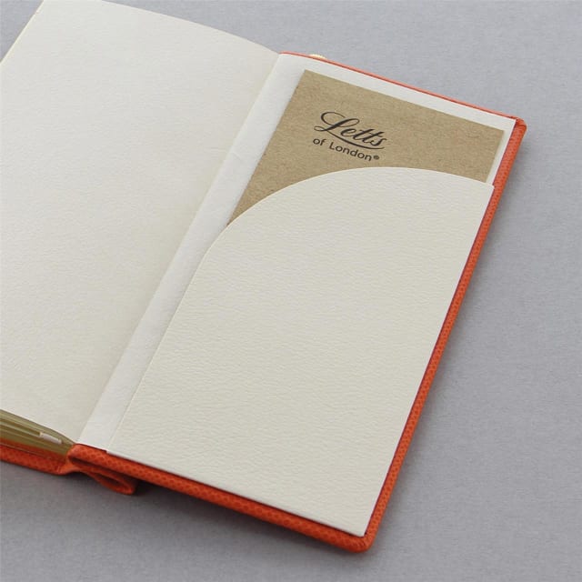 LETTS Legacy Slim Pkt N/Book w/ Gld pen Orng
